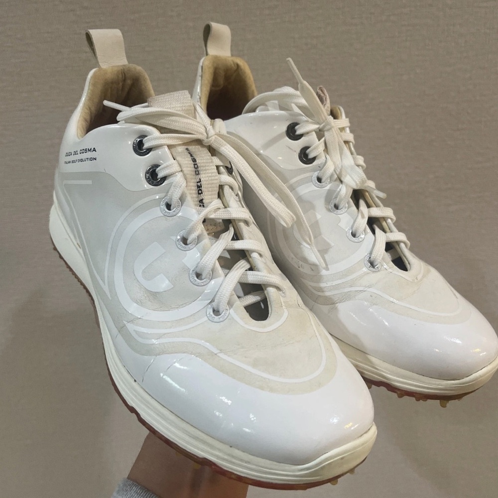 Duca Del Cosma Golf Shoes Women Size 8 8.5 Italian Golf Evolution White